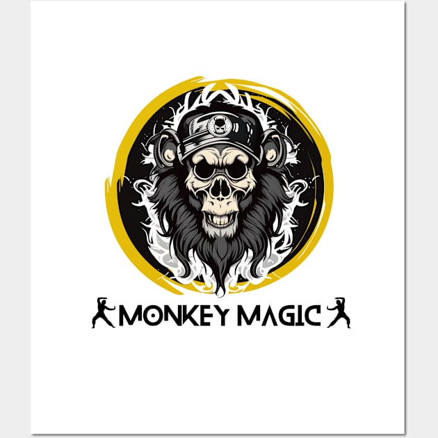 Monkey Magic king fu legend Wall Art by Teessential